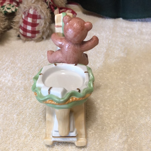 Teddy Bear Rocking Horse 2” Tealight Holder Mikasa Holiday Magic Christmas 5.5" - Picture 3 of 5